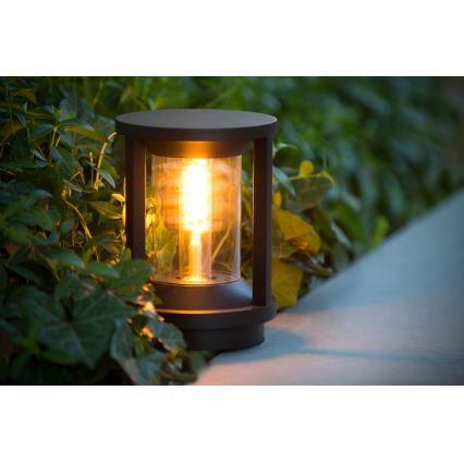 Lucide 15804/22/30 - Vonkajšia lampa CADIX 1xE27/15W/230V 22 cm IP65 čierna
