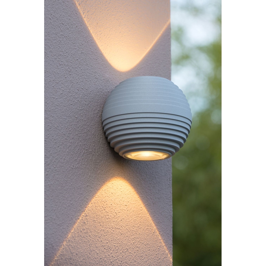 Lucide 17804/06/36 - LED vonkajšie nástenné svietidlo AYO 2xLED/3W/230V šedé