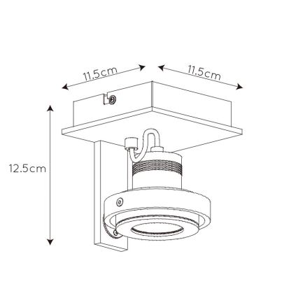 Lucide 17906/06/31 - LED Stmievateľné bodové svietidlo GU10/5W/230V