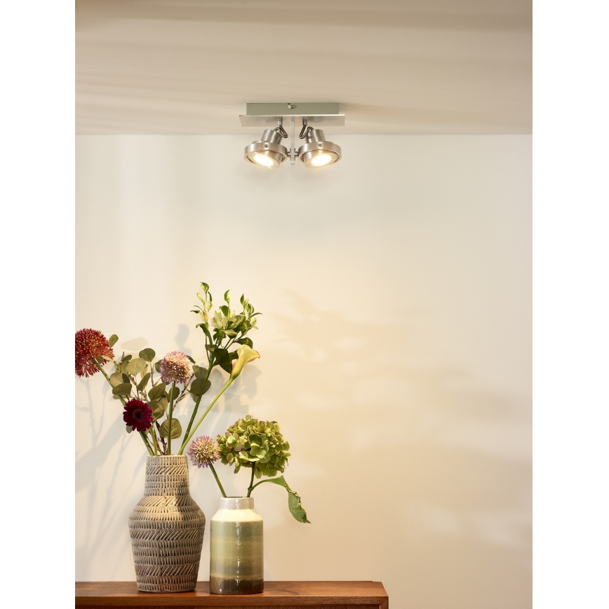Lucide 17906/11/12 - LED Stmievateľné bodové svietidlo LANDA 2xGU10/5W/230V matný chróm
