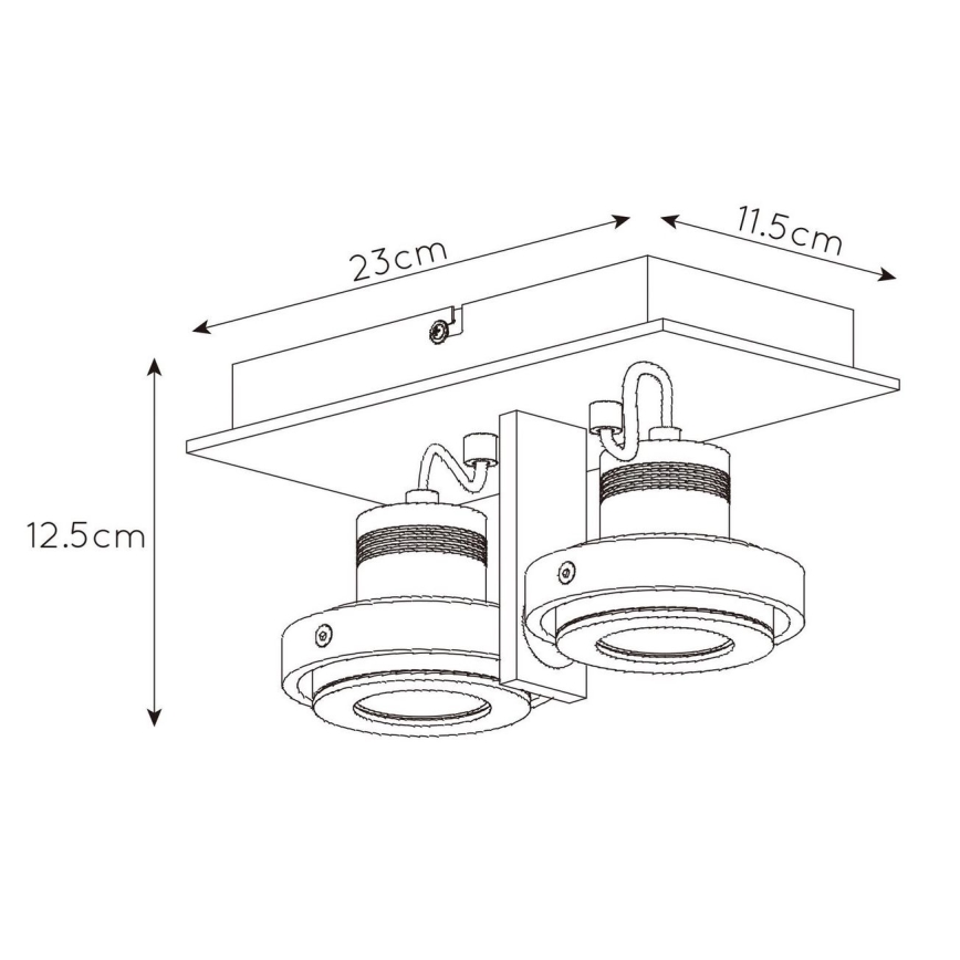 Lucide 17906/11/12 - LED Stmievateľné bodové svietidlo LANDA 2xGU10/5W/230V matný chróm