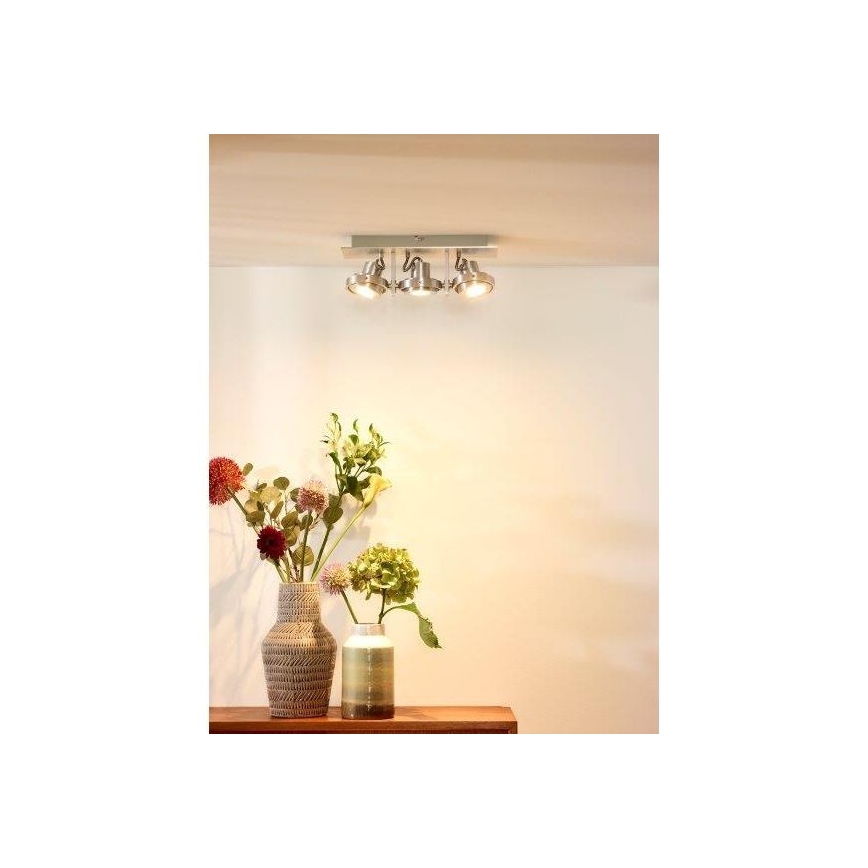 Lucide 17906/16/12 - LED Stmievateľné bodové svietidlo 3xGU10/5W/230V matný chróm