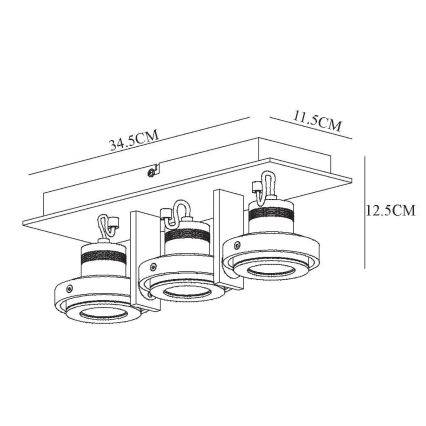 Lucide 17906/16/31 - LED Stmievateľné bodové svietidlo LANDA 3xGU10/5W/230V biela