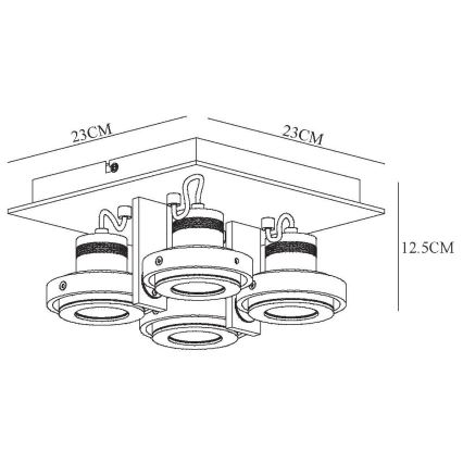 Lucide 17906/21/31 - LED Stmievateľné bodové svietidlo LANDA 4xGU10/5W/230V biela