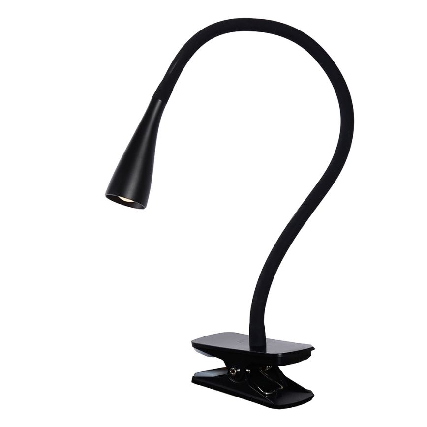 Lucide 18256/03/30 - LED Stmievateľná flexibilná dotyková stolná lampa s klipom ZOZY LED/4W/230V čierna