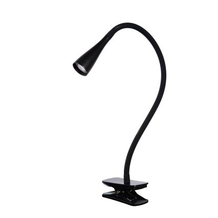 Lucide 18256/03/30 - LED Stmievateľná flexibilná dotyková stolná lampa s klipom ZOZY LED/4W/230V čierna