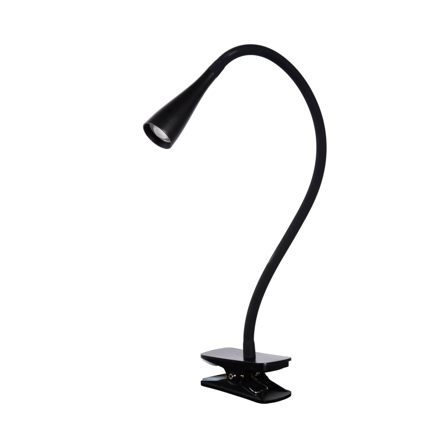 Lucide 18256/03/30 - LED Stmievateľná flexibilná dotyková stolná lampa s klipom ZOZY LED/4W/230V čierna