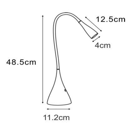 Lucide 18650/03/30 - LED Stmievateľná dotyková stolná lampa ZOZY LED/4W/230V čierna