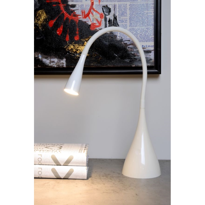 Lucide 18650/03/31 - LED Stmievateľná flexibilná dotyková stolná lampa ZOZY LED/4W/230V biela