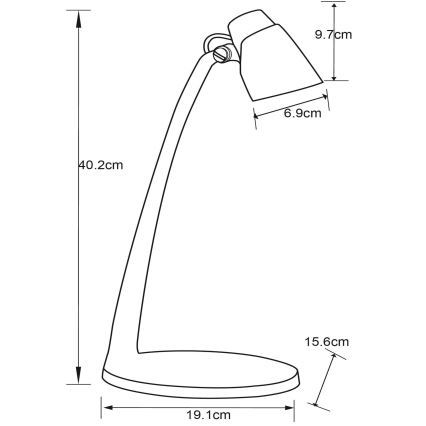Lucide 18660/05/31 - LED Stolná lampa LUDO LED/4,5W/230V biela