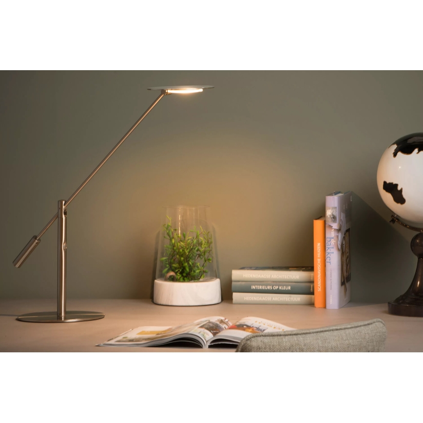 Lucide 19666/09/12 - LED Stmievateľná stolná lampa ANSELMO LED/9W/230V lesklý chróm