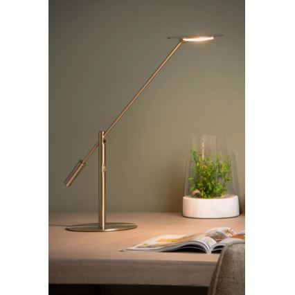 Lucide 19666/09/12 - LED Stmievateľná stolná lampa ANSELMO LED/9W/230V lesklý chróm