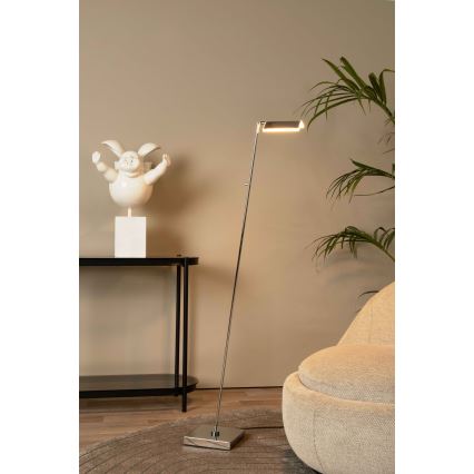 Lucide 19730/10/11 - LED Stmievateľná stojacia lampa AARON LED/12W/230V lesklý chróm