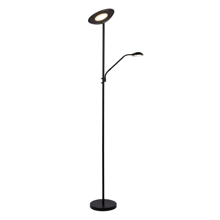 Lucide 19791/24/30 - LED Stmievateľná stojacia lampa ZENITH LED/20W + LED/4W/230V čierna