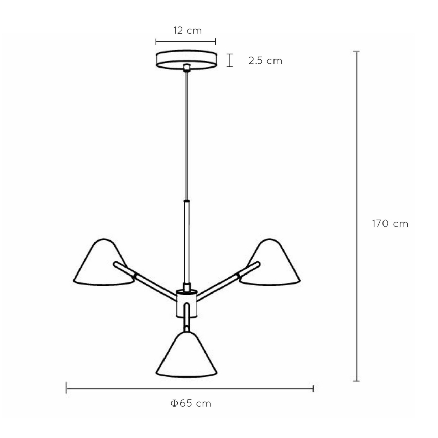 Lucide 20415/15/30 - LED Stmievateľný luster na lanku DEVON 3xLED/3W/230V čierna