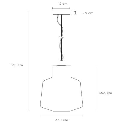 Lucide 20418/01/31 - Luster na lanku ALISTAIR 1xE27/40W/230V