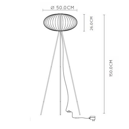 Lucide 20714/05/30 - LED Stojacia lampa CARBONY LED/5W/230V