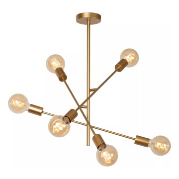 Lucide 21119/06/02 - Stropný luster na tyči LESTER 6xE27/40W/230V