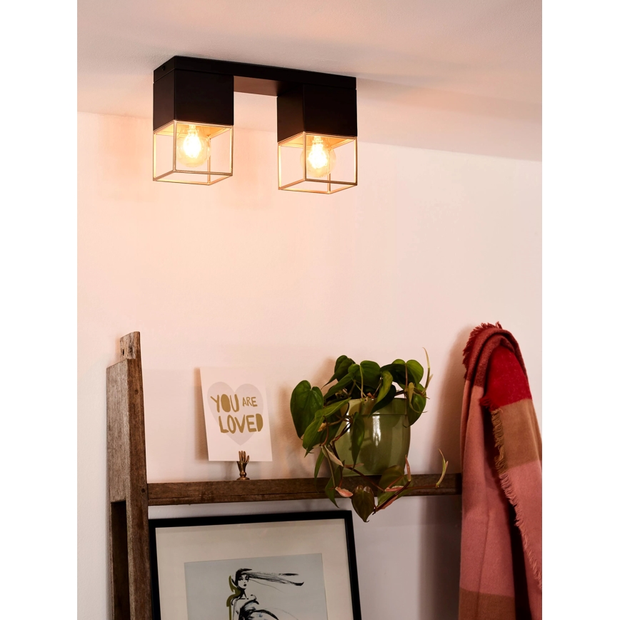 Lucide 21120/02/30 - Stropné svietidlo RIXT 2xE27/40W/230V čierna