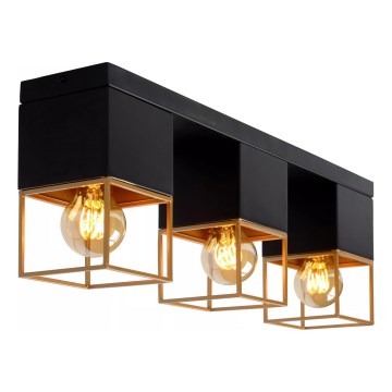 Lucide 21120/03/30 - Stropné svietidlo RIXT 3xE27/40W/230V čierna