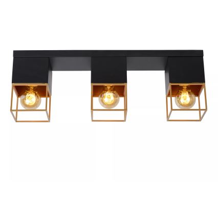 Lucide 21120/03/30 - Stropné svietidlo RIXT 3xE27/40W/230V čierna