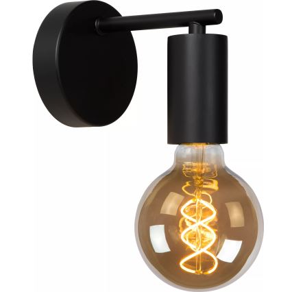 Lucide 21221/01/30 - Nástenná lampa LEANNE 1xE27/40W/230V čierna