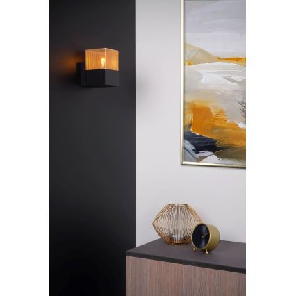 Lucide 21223/01/02 - Nástenné svietidlo RENATE 1xE27/40W/230V zlatá/čierna