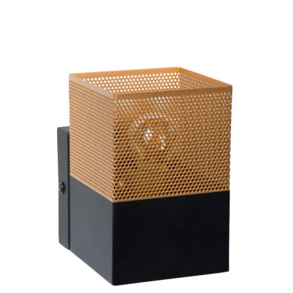 Lucide 21223/01/02 - Nástenné svietidlo RENATE 1xE27/40W/230V zlatá/čierna