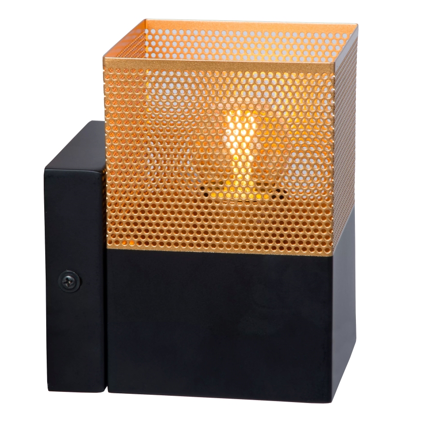 Lucide 21223/01/02 - Nástenné svietidlo RENATE 1xE27/40W/230V zlatá/čierna
