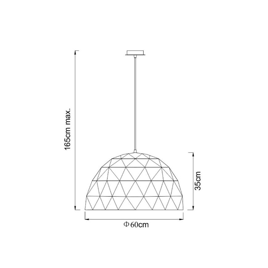 Lucide 21409/60/30 - Závesné svietidlo OTONA 3xE27/60W/230V čierna