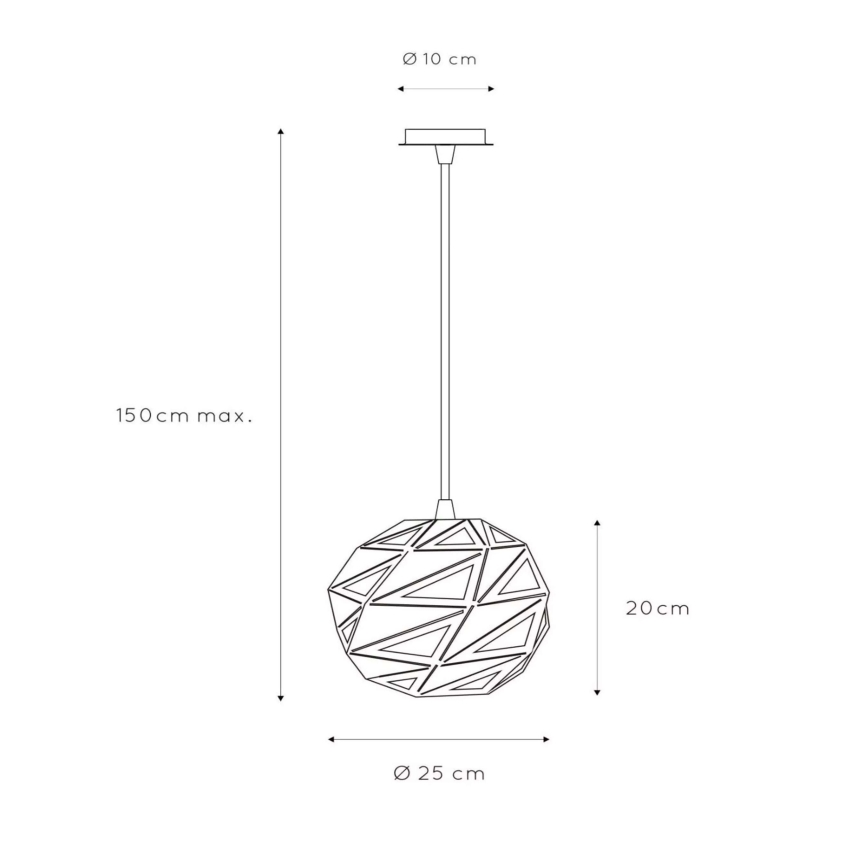 Lucide 21415/25/30 - Luster na lanku MALUNGA 1xE27/60W/230V