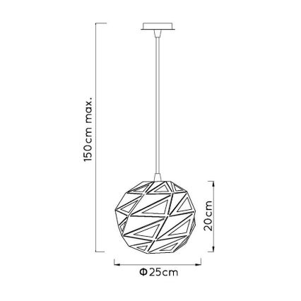 Lucide 21415/25/36 - Luster na lanku MALUNGA 1xE27/60W/230V