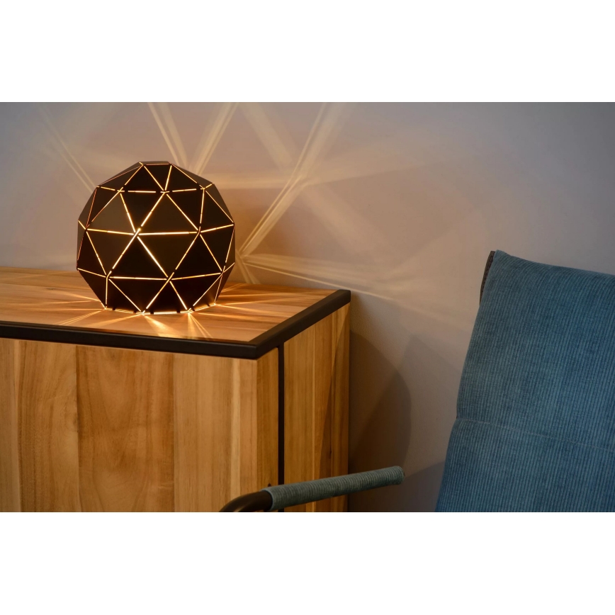 Lucide 21509/25/30 - Stolná lampa OTONA 1xE27/60W/230V čierna