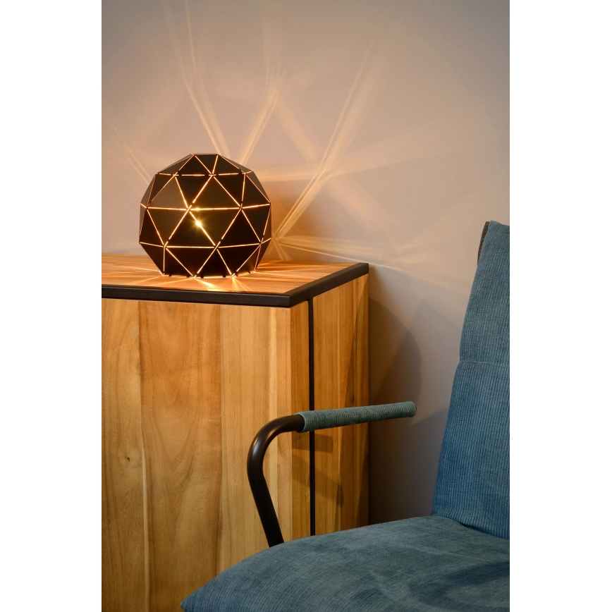 Lucide 21509/25/30 - Stolná lampa OTONA 1xE27/60W/230V čierna