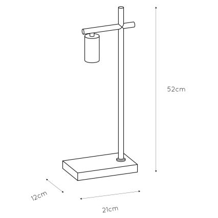 Lucide 21521/01/30 - Stolná lampa LEANNE 1xE27/40W/230V
