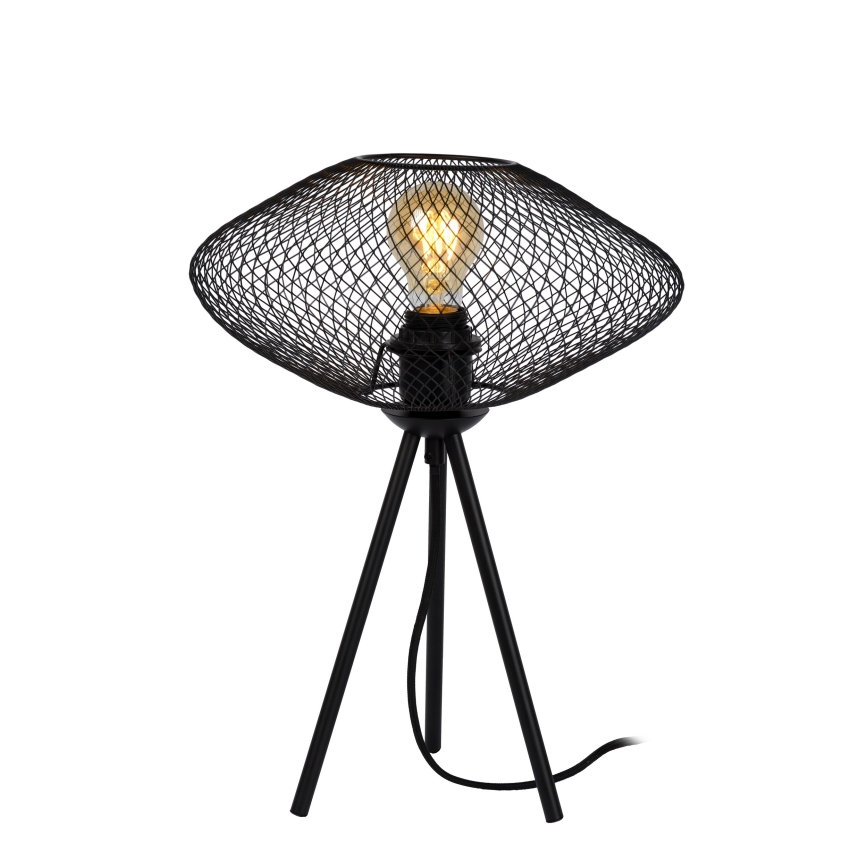 Lucide 21523/01/30 - Stolná lampa MESH 1xE27/40W/230V čierna