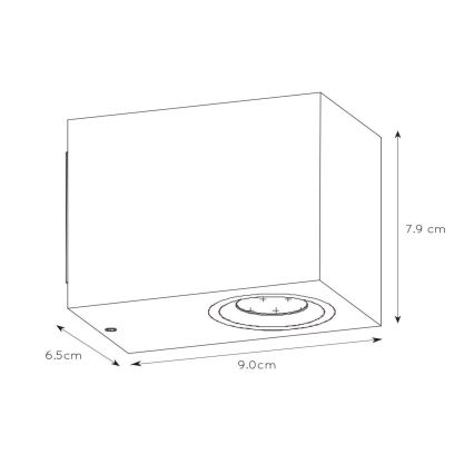 Lucide 22860/05/31 - LED Stmievateľné vonkajšie nástenné svietidlo ZORA 1xGU10/5W/230V IP44
