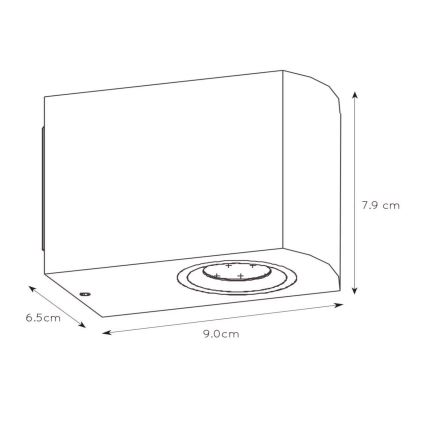 Lucide 22861/05/31 - LED Stmievateľné vonkajšie nástenné svietidlo ZORA 1xGU10/5W/230V IP44