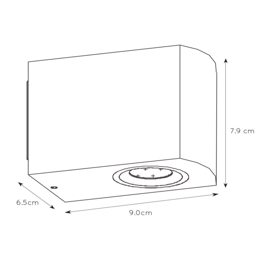 Lucide 22861/05/31 - LED Stmievateľné vonkajšie nástenné svietidlo ZORA 1xGU10/5W/230V IP44