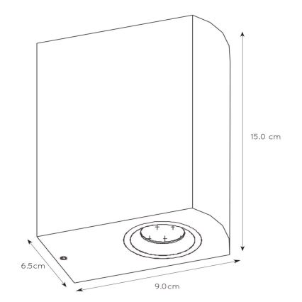 Lucide 22861/10/30 - LED Stmievateľné vonkajšie nástenné svietidlo ZORA 2xGU10/5W/230V IP44