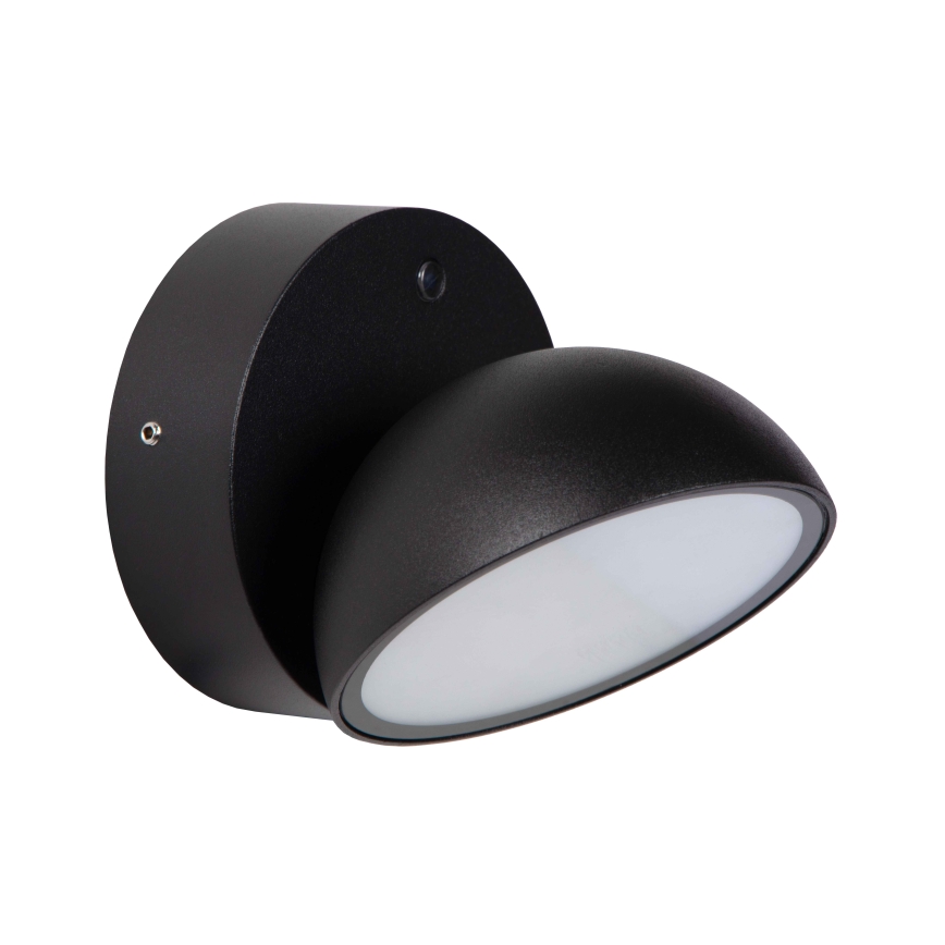 Lucide 22865/12/30 - LED Vonkajšie nástenné svietidlo so súmrakovým senzorom FINN LED/12W/230V IP54 čierna