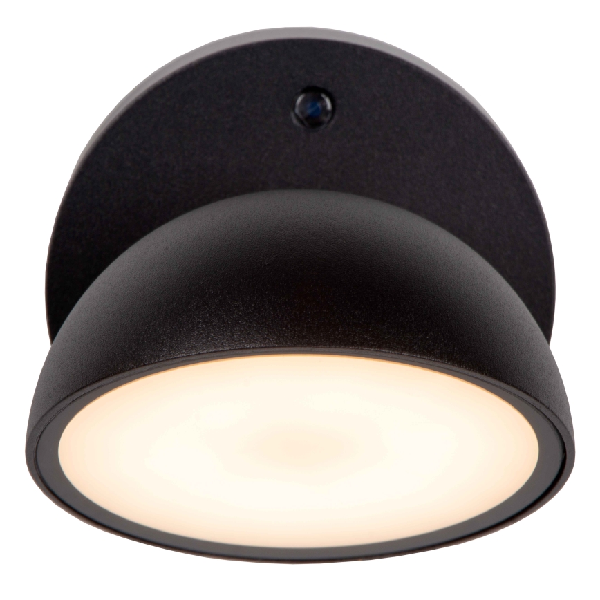 Lucide 22865/12/30 - LED Vonkajšie nástenné svietidlo so súmrakovým senzorom FINN LED/12W/230V IP54 čierna