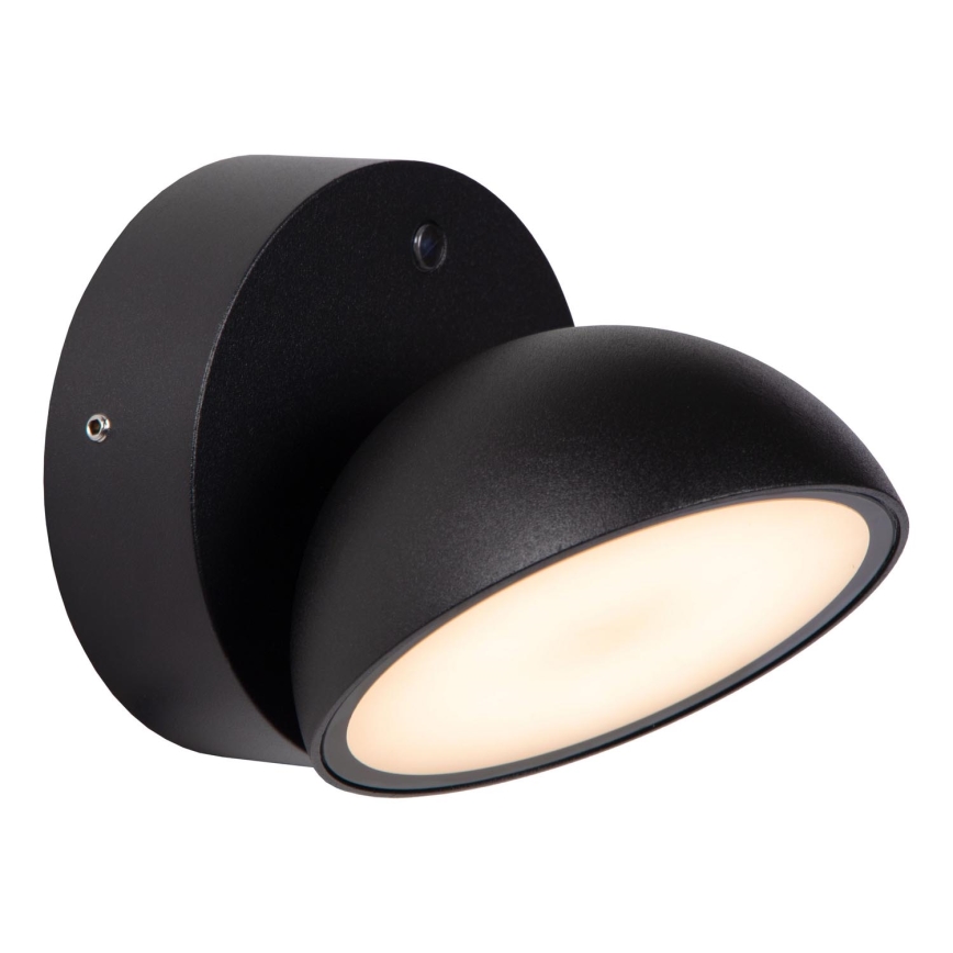 Lucide 22865/12/30 - LED Vonkajšie nástenné svietidlo so súmrakovým senzorom FINN LED/12W/230V IP54 čierna