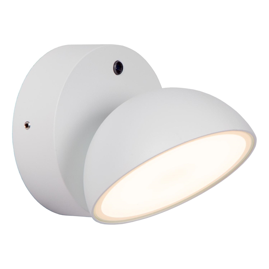 Lucide 22865/12/31 - LED Vonkajšie nástenné svietidlo so súmrakovým senzorom FINN LED/12W/230V IP54 biela