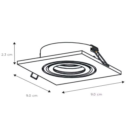 Lucide 22955/01/31 - Podhľadové svietidlo TUBE 1xGU10/50W/230V