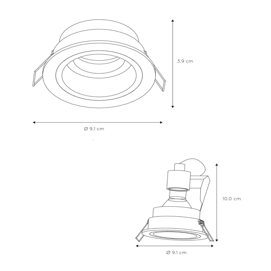 Lucide 22958/01/30 - Podhľadové svietidlo EMBED 1xGU10/50W/230V