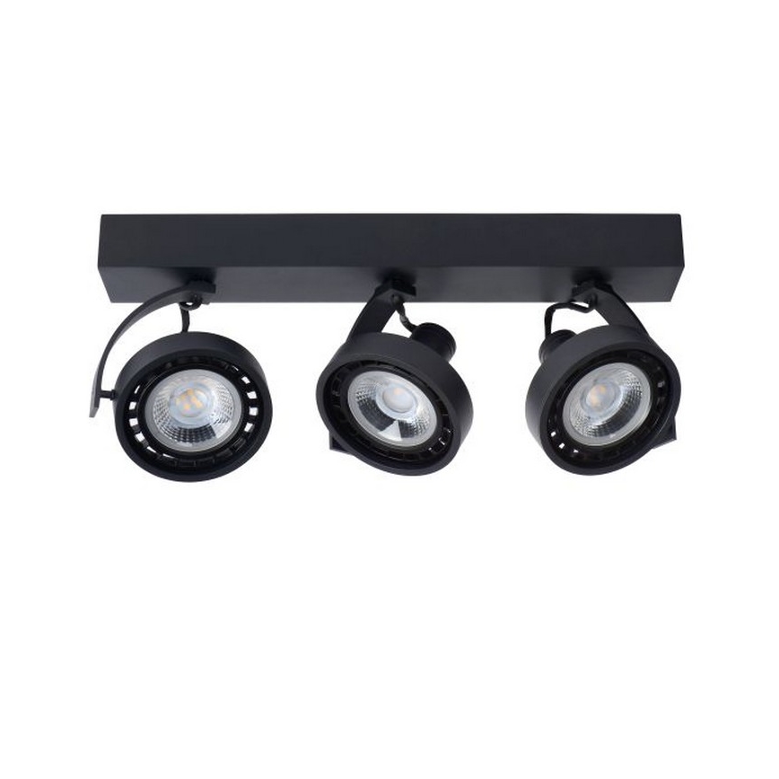 Lucide 22968/36/30 -LED Stmievateľné bodové svietidlo DORIAN 3xGU10/12W/230V čierna