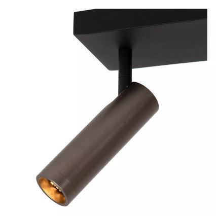 Lucide 22974/02/15 - Bodové svietidlo GRADO 2xGU10/8W/230V čierna/hnedá