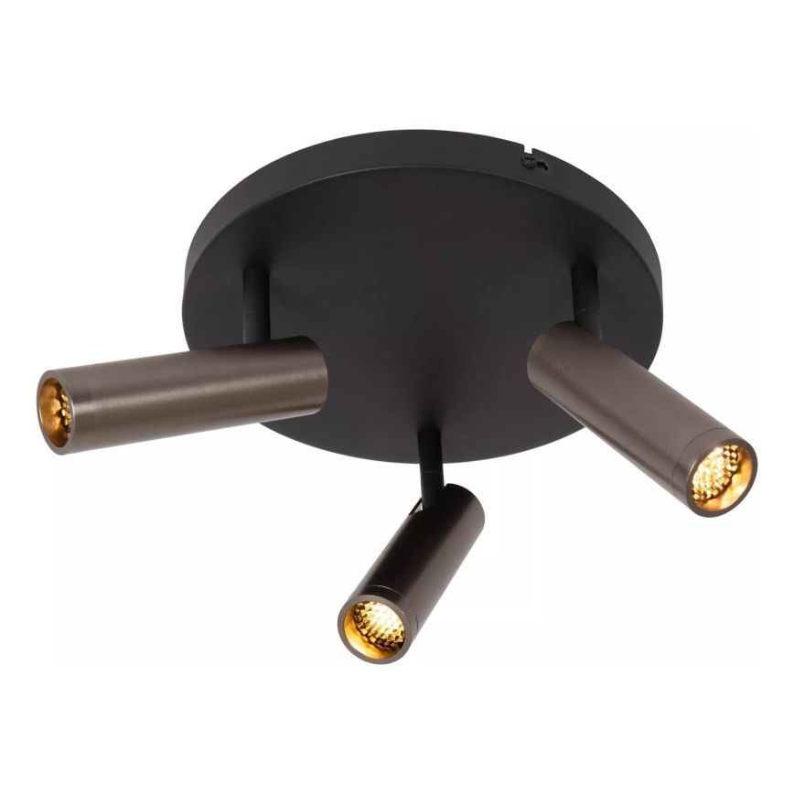 Lucide 22974/13/15 - Bodové svietidlo GRADO 3xGU10/12W/230V hnedá/čierna
