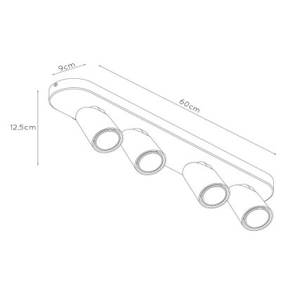 Lucide 23954/21/31 - LED Stmievateľné bodové svietidlo XYRUS 4xGU10/5W/230V